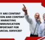 Content Marketing Communication important for financial services